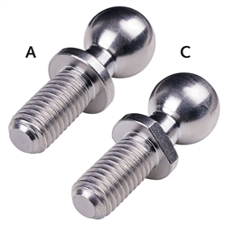 Kugelzapfen DIN 71803 mit Gewindezapfen, Edelstahl, Produktphoto