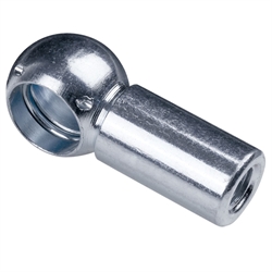 Kugelpfannen DIN 71805 mit Sprengring und Nut für Sicherungsbügel, Stahl verzinkt, Produktphoto