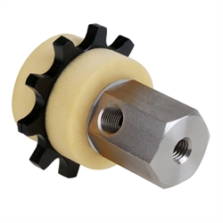 Kettenschmierritzel für Einfach-Rollenketten B-1, Schmieranschluss radial, Produktphoto