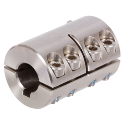 Geteilte Schalenkupplungen MAT, Edelstahl, mit Nut, Produktphoto