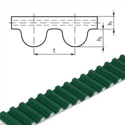 PU-Zahnriemen Profil HTD 5M Breite 10mm Meterware 5M-10 PAZ = Polyamidgewebe auf der Zahnseite , Produktphoto