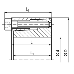 Spannsatz BAR Bohrung 100mm , Technische Zeichnung