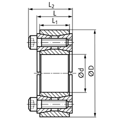 Spannsatz COM-AS Bohrung 35mm Größe 35x60x20mm, Technische Zeichnung