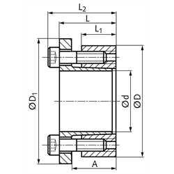 Spannsatz COM-CB3 mittlere Reihe Bohrung 32mm Größe 32x65x30mm, Technische Zeichnung