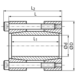 Spannsatz ST-K Bohrung 90mm Größe 90x135x100mm, Technische Zeichnung