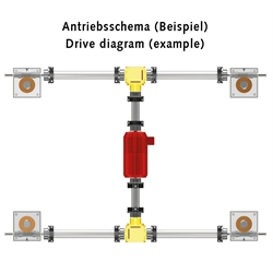 Spindelhubgetriebe NPT Baugröße 0 Ausführung B Basishubgetriebe ohne Spindel für Spindel Tr.16x4 (Betriebsanleitung im Internet unter www.maedler.de im Bereich Downloads), Produktphoto