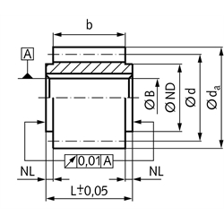 Präzisions-Stirnzahnrad aus 16MnCr5 Modul 2 18 Zähne Bohrung 12mm gehärtet und geschliffen Außendurchmesser 40mm, Technische Zeichnung