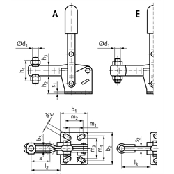 Vertikal-Spanner Form A Größe 430 , Technische Zeichnung